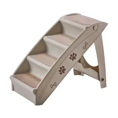 Foldable Thickened Ladder Small Dogs And Cats Non-slip Stairs Home Bed Sofa Step - Gray Upgrade - View 1