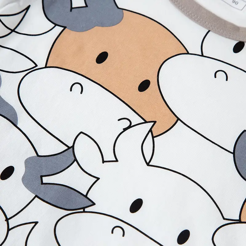 Pure Cotton Full Printed Cow Baby Summer