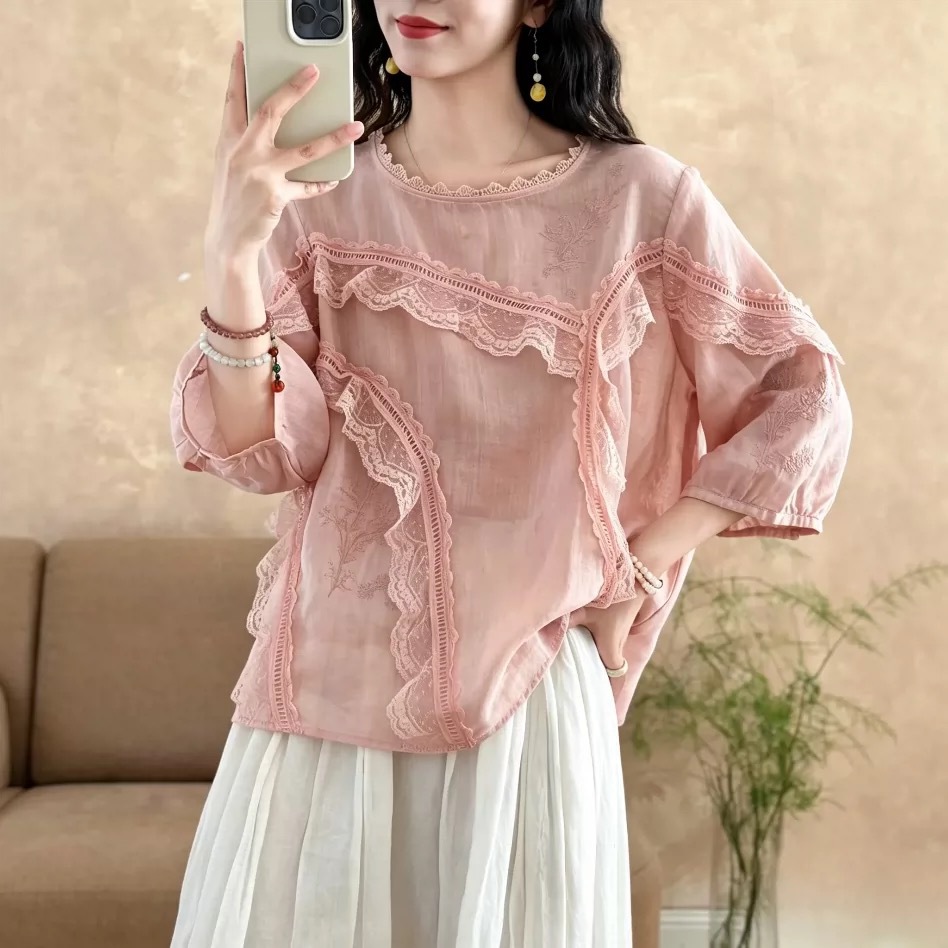 French Style Chic Top With A Sophisticated Youth Enhancing Touch