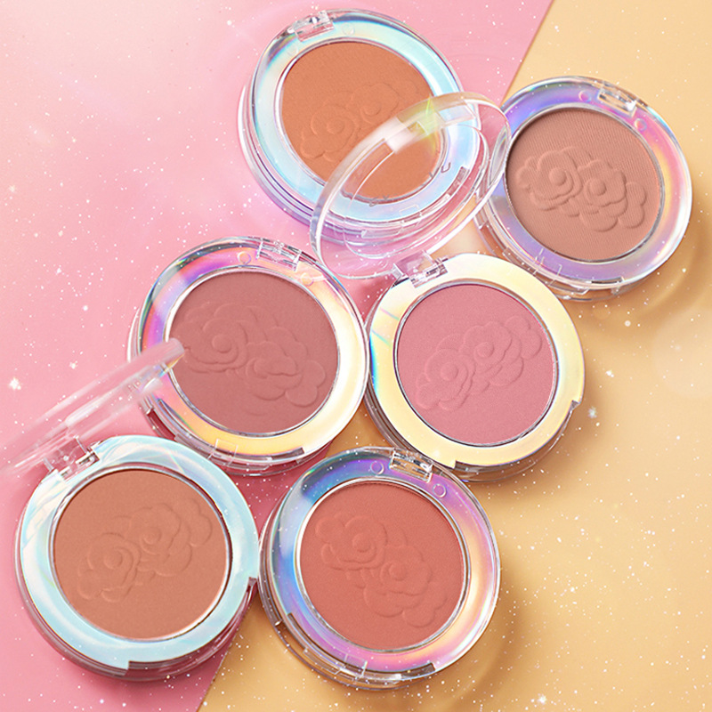 Fine-textured Single-color Blush For Women