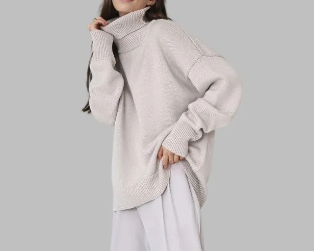 Autumn And Winter Loose All match Sweater Women Apricot - Shop at LoveMi