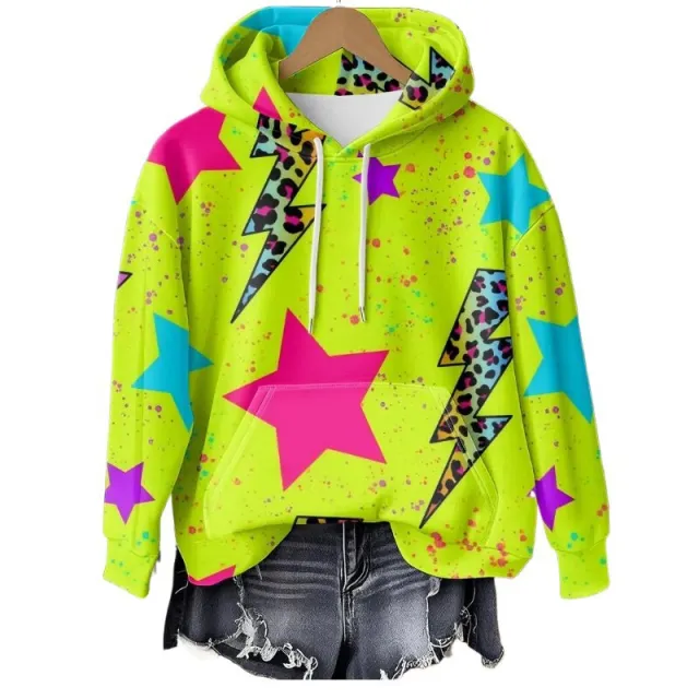 Graffiti Gradient 3D Printed Women's Hooded Sweatshirt Nvlmwy0001 Style - Shop at LoveMi