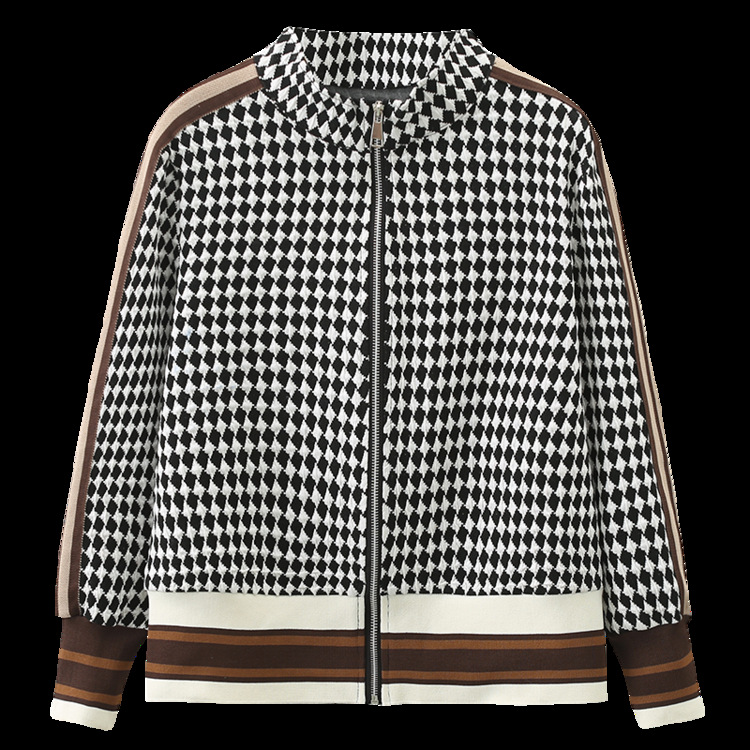 New Autumn Plaid Coat Womens Casual Stylish Jacket Coats
