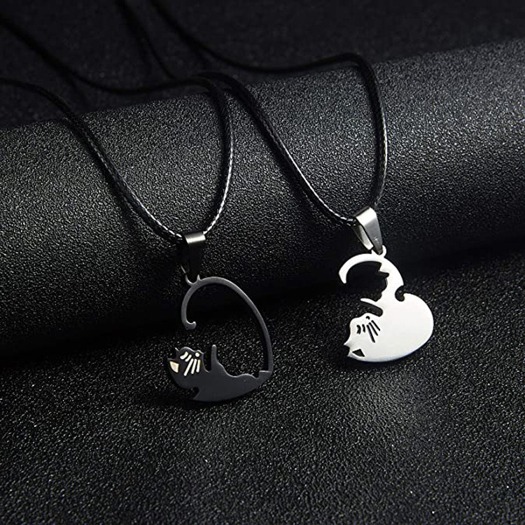 Female Autumn Winter Sweater Titanium Steel Male Pendant Hip Hop Necklace