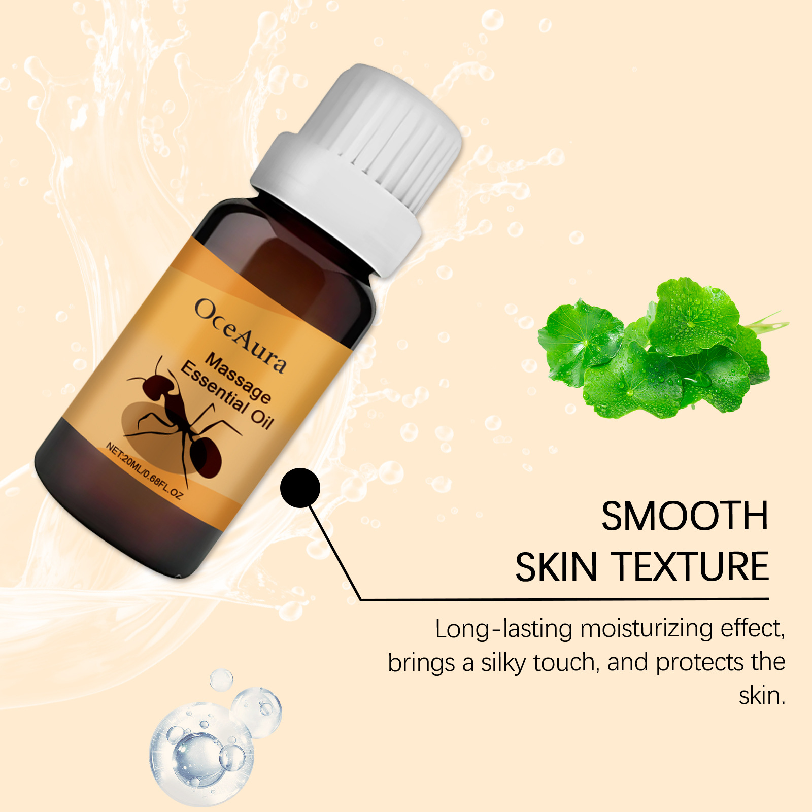 Skin Massage Care Essential Oil For Elasticity And Softness