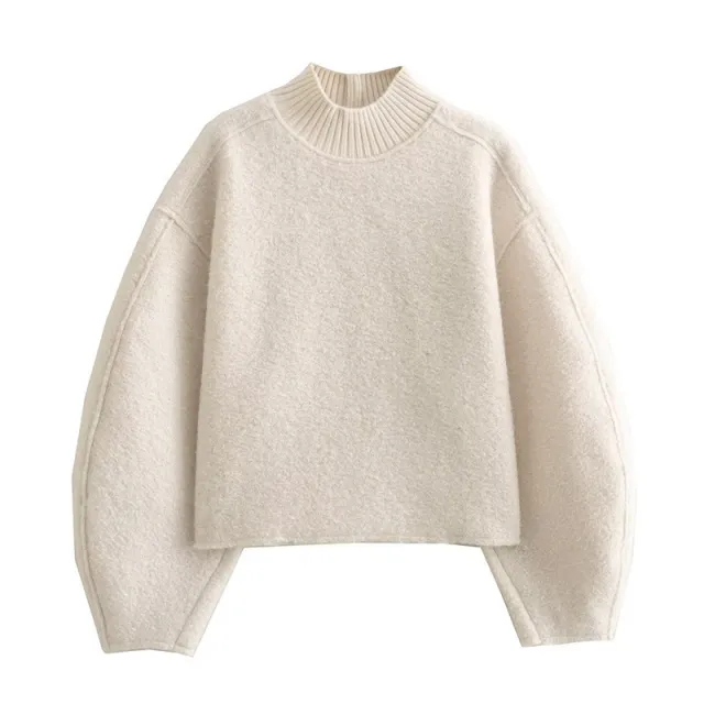 Trendy All match Fashion Loose Sweater Women Beige - Shop at LoveMi