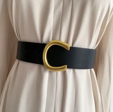 Black Women's Accessories Female Wide Belt Large U Black - Shop at LoveMi
