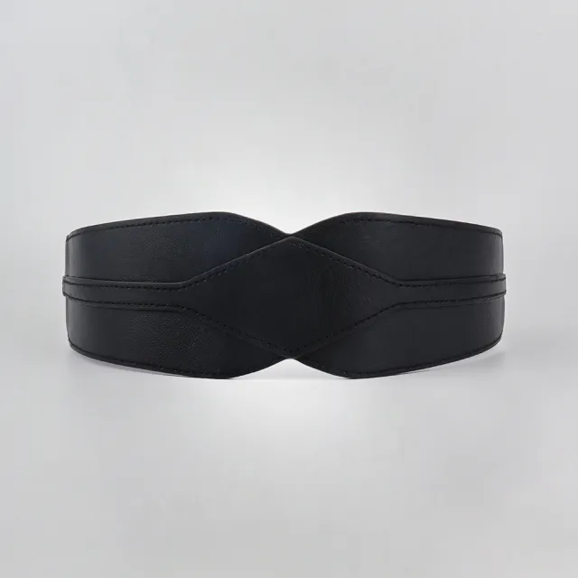 Simple Wide Waist Seal Elastic Versatile Belt Ladies Black - Shop at LoveMi
