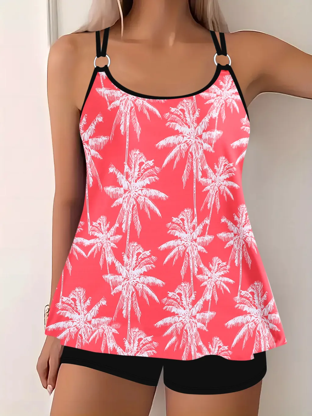 Split Swimsuit Two Piece Suit - Pink