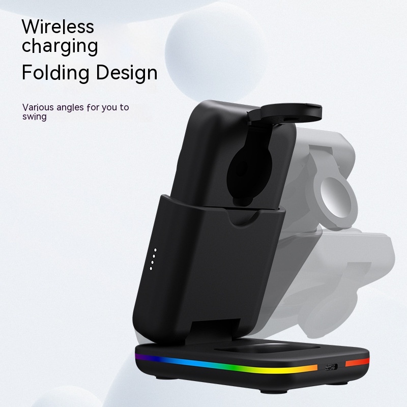 Magnetic Three-in-one Wireless Charger Electrical Magnetic Power Bank 5000 MA Magnetic Wireless Charger 3