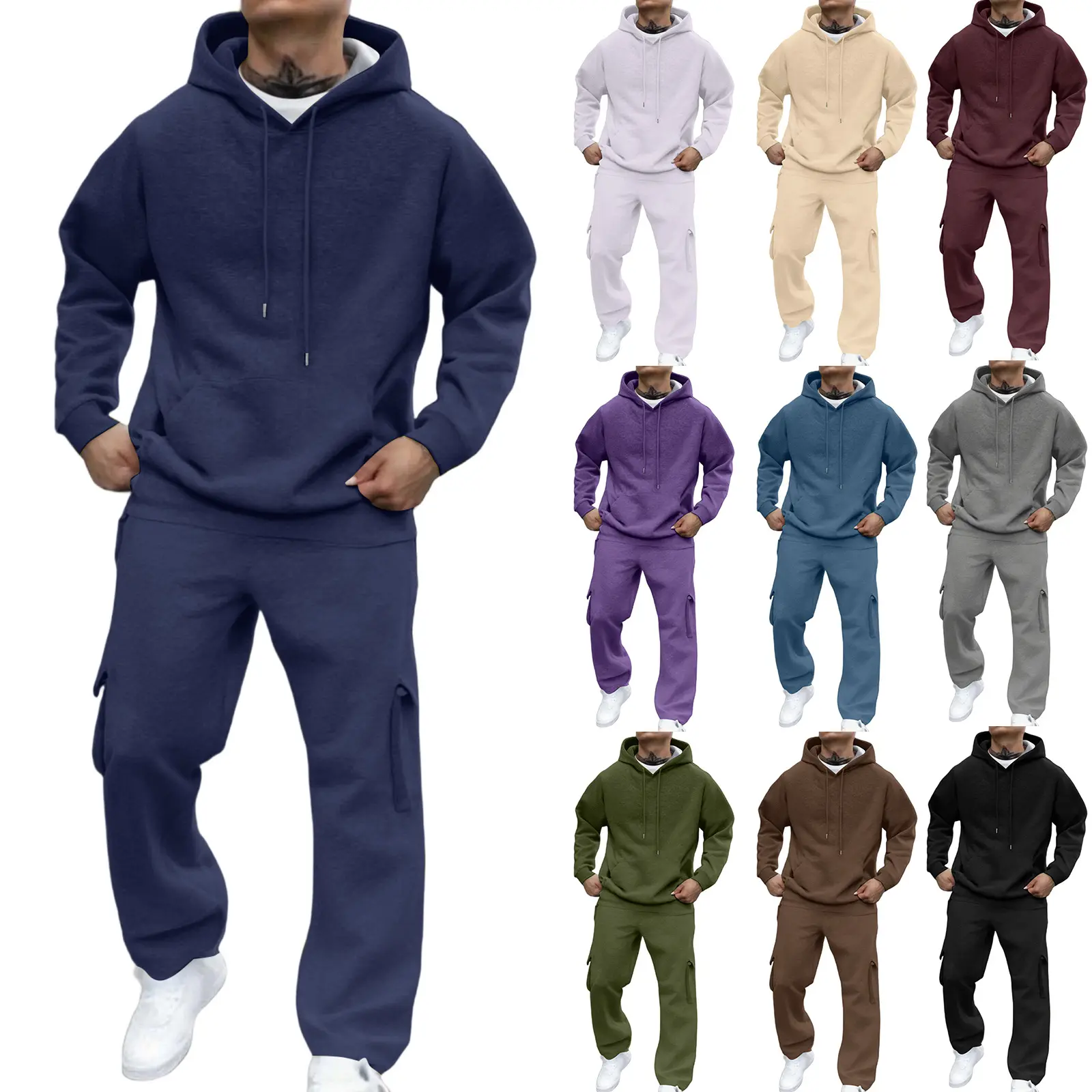 New Fallwinter Hooded Pullover Sweatshirt Set