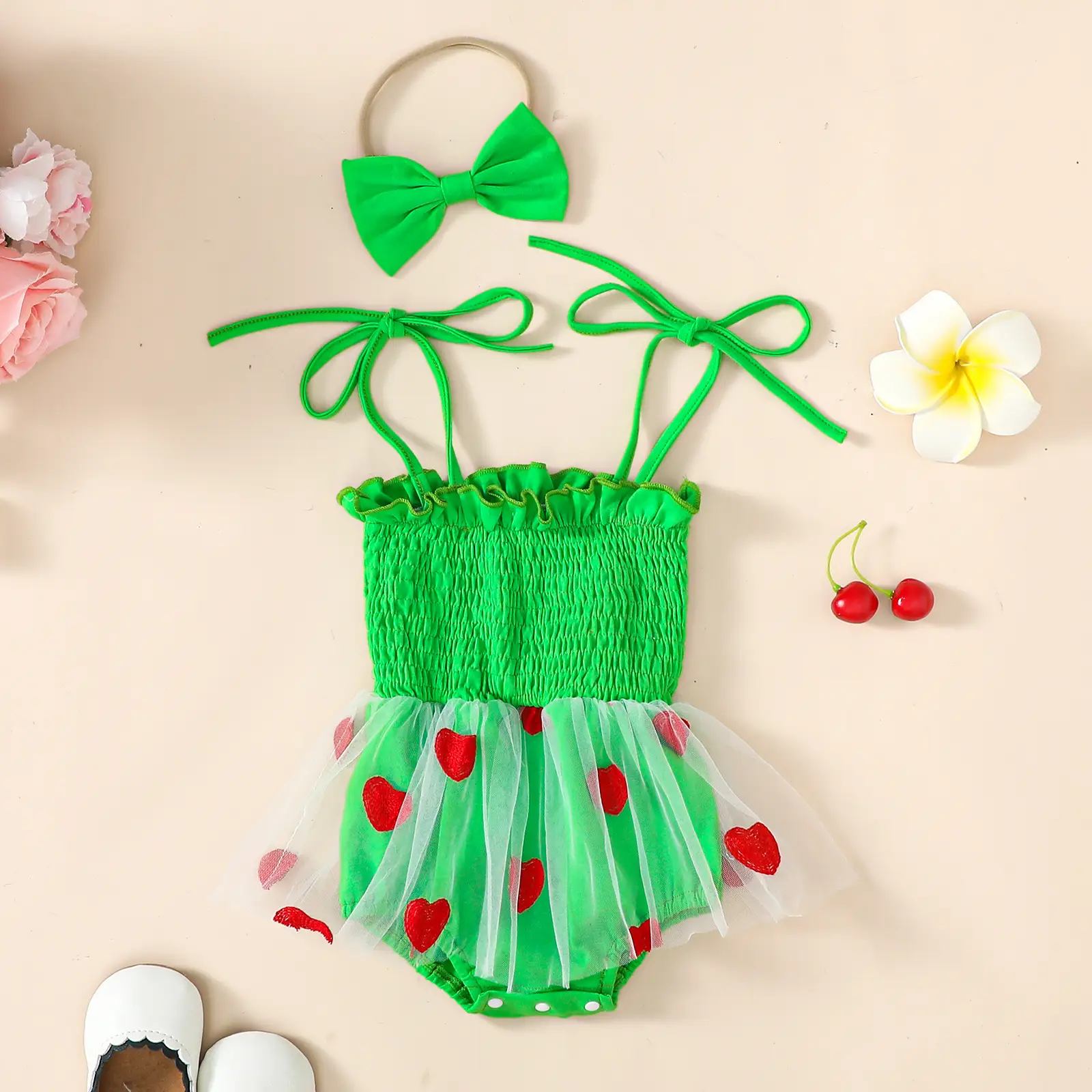 Heart-shaped Gauze Skirt Harem Pants Headdress
