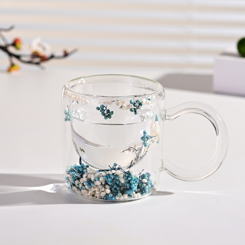 Blue Dried Flower Cup