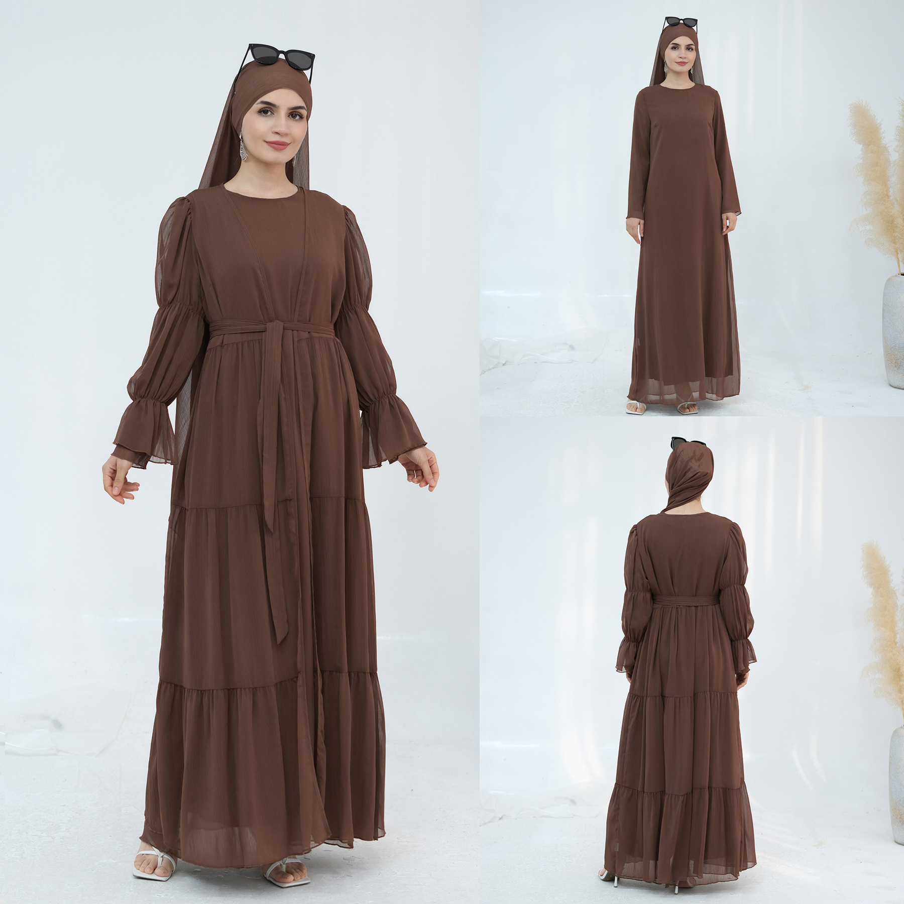 A Chance Encounter With An Elegant Chiffon Ruffle Two-piece Set