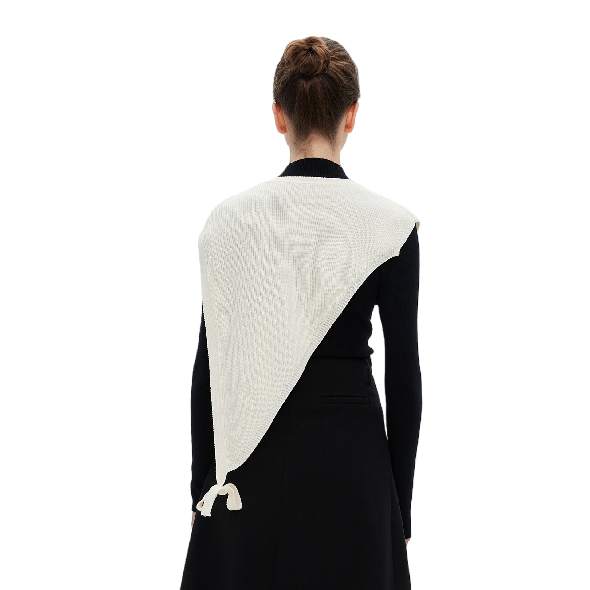 Thin Outer Match Shirt Short Sleeve Triangle Knitted Shawl