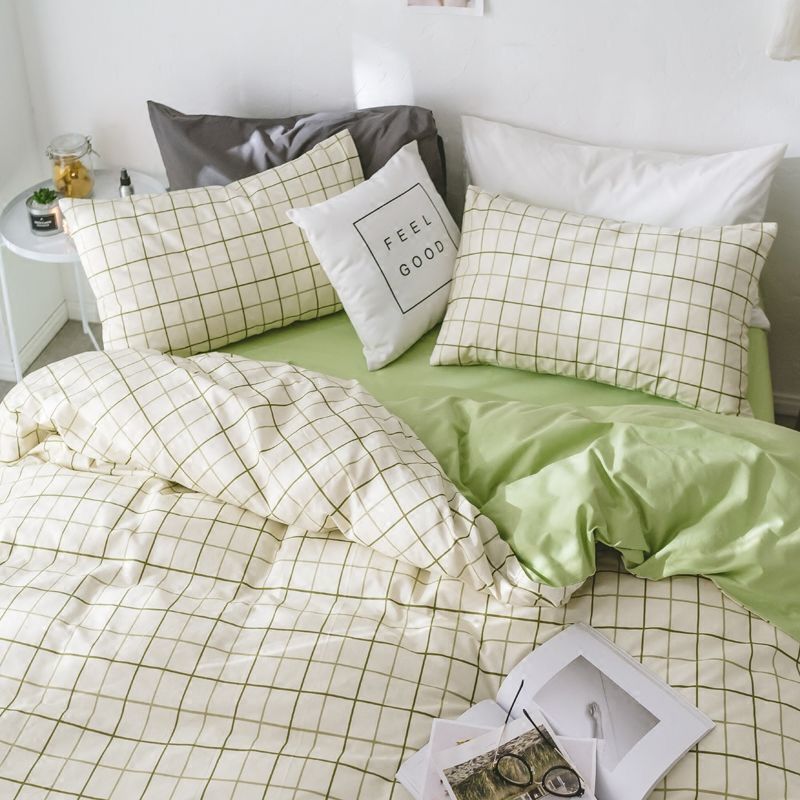 Pastoral Style Fresh Bed Sheet And Duvet Cover Four-Piece Set Washable