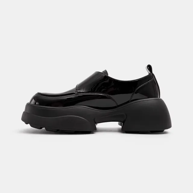 Women's Soft Leather British Style Loafers College Style Shoes Pumps Black - Shop at LoveMi