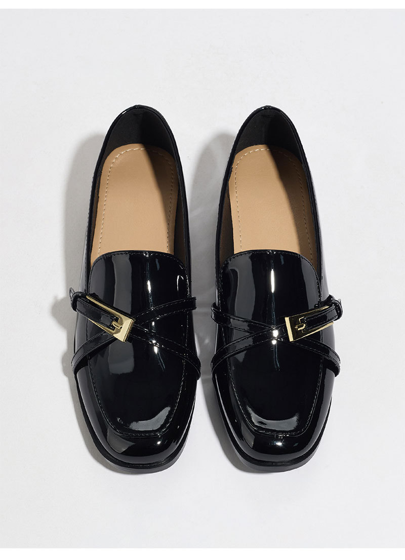 Leather Square Toe Shoes