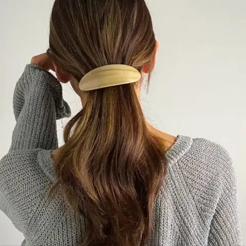 Oval Hairpin Half Tie Hair Clips Accessories Back Head