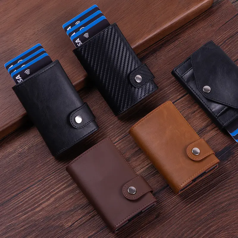 Anti-Scan RFID Card Holder PU Leather Coin