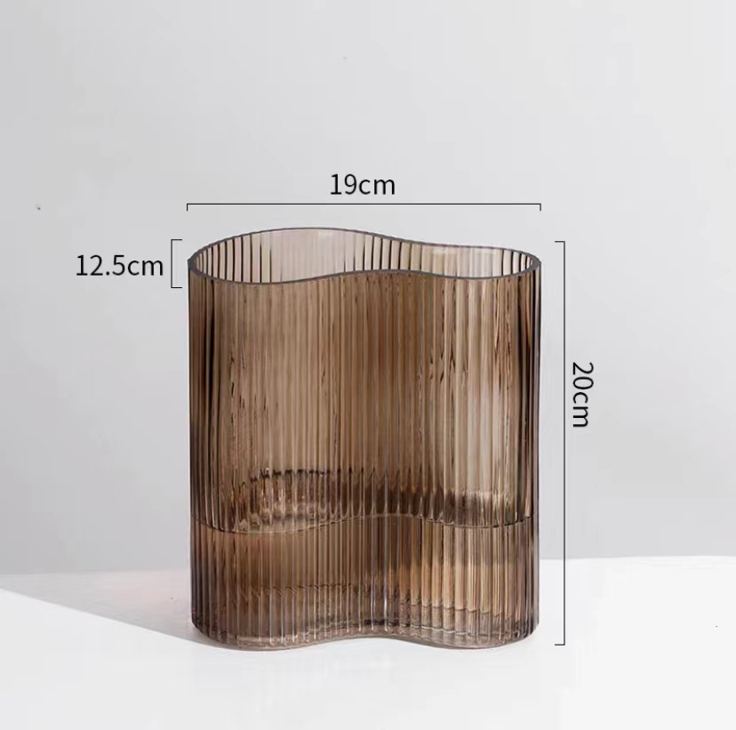 Striped Glass Decorative Vase, picture 8 of 11