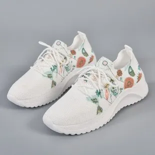 New Fly Woven Mesh Fashion Muffin Bottom Wedge Casual Shoes Women Yellow - Shop at LoveMi