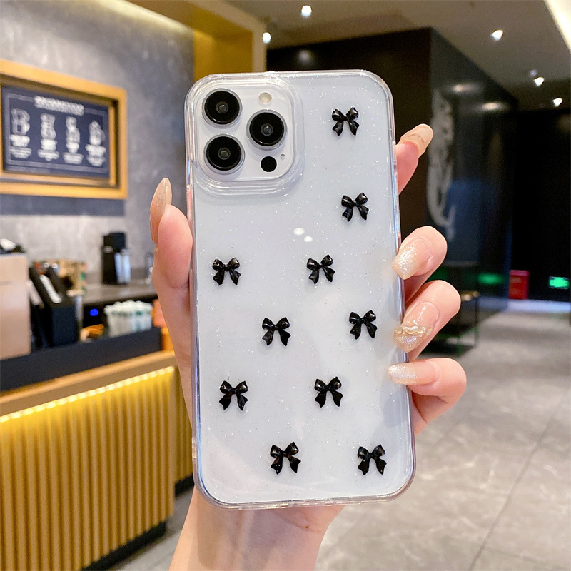Epoxy Glitter Bow IPhone16Promax Phone Case - Image 2