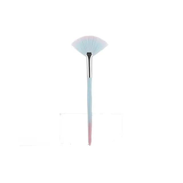 Foundation Nose Shadow Wool Blush Makeup Brush Full Set Single Pink And Blue Small Fan - Shop at LoveMi
