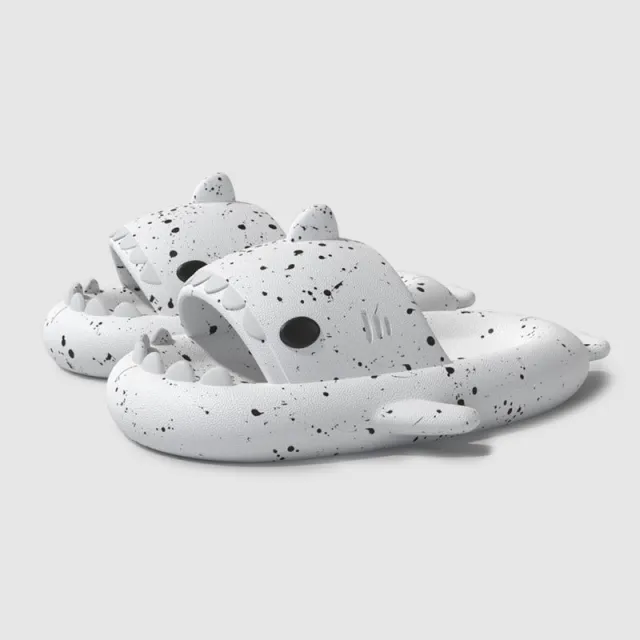 Limited Shark Slippers Non slip Thick Bottom Shit Feeling Couple White - Shop at LoveMi