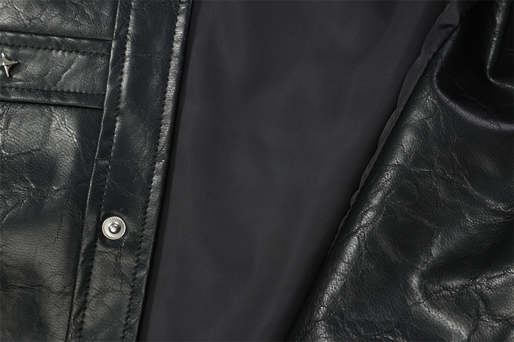 Turtle Crack Motorcycle Leather Outer Loose Leisure