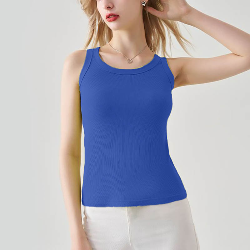 Women's Sportswear Polyester Sleeveless Slim Pullover Top