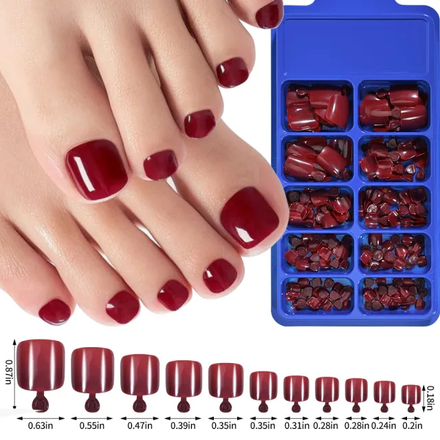 Simple Solid Color Women's Boxed Toe Nail Tips Td1711 Color - Shop at LoveMi