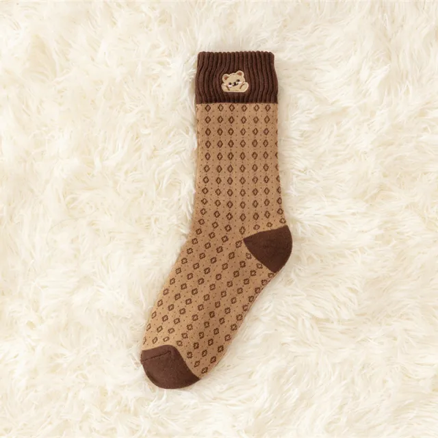 Autumn And Winter New Socks Women's Thickened Fleece lined Warm Small Dots - Shop at LoveMi