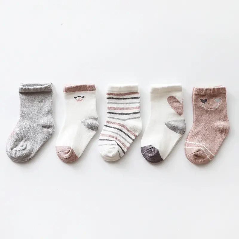 Cartoon Mid-calf Children's Socks Combed Cotton