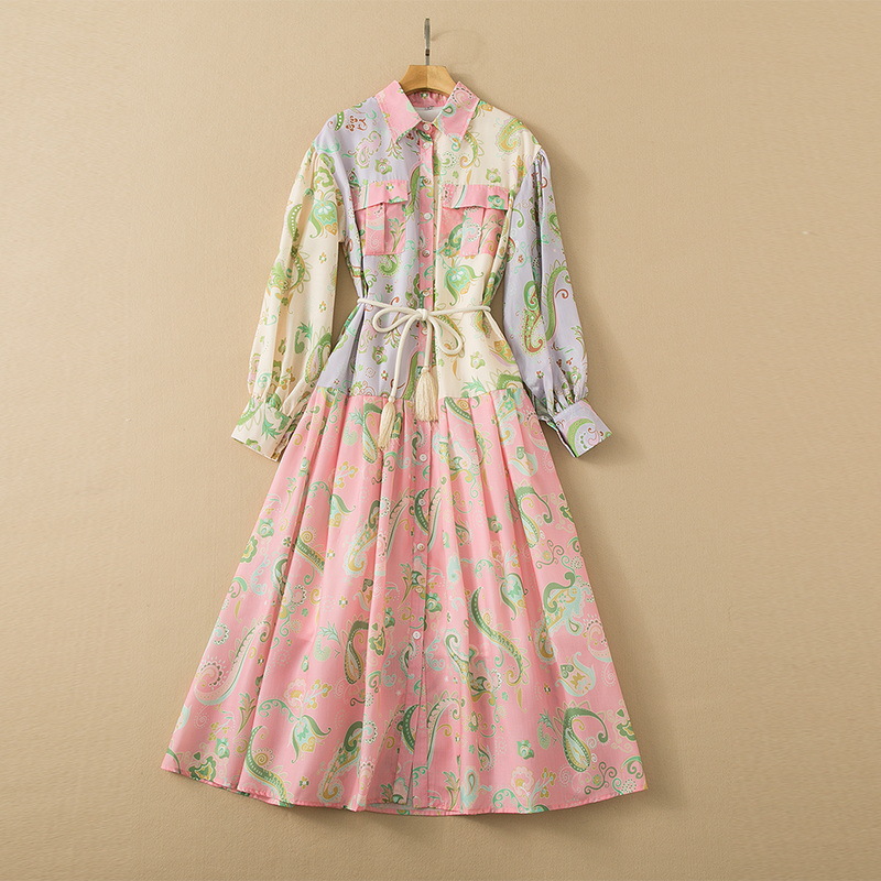 Cotton Long Sleeve Maxi Dress