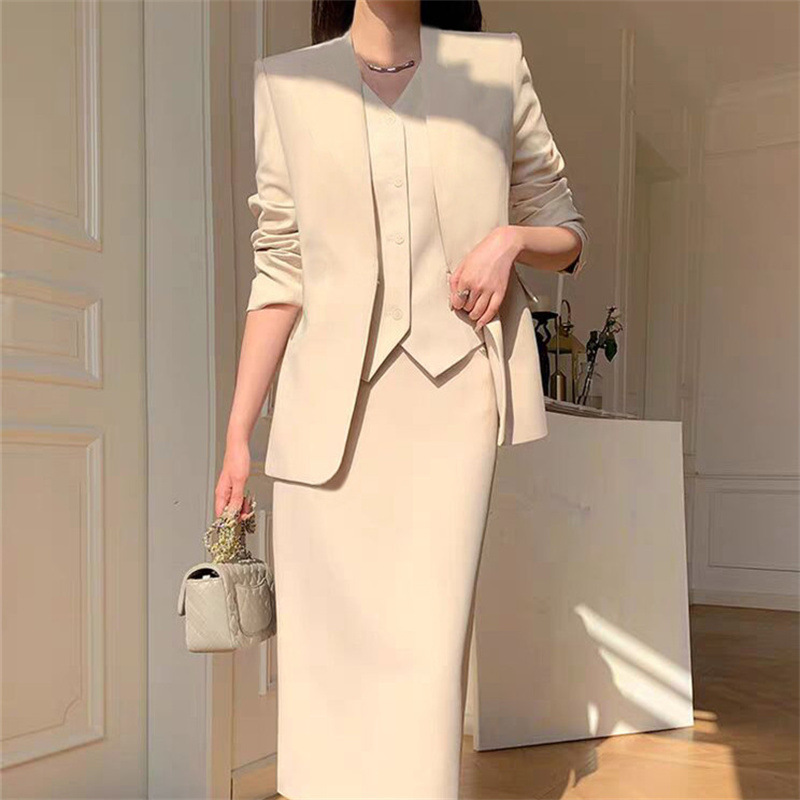 Slimming Loose-fitting Casual Suit Skirt Two-piece Set
