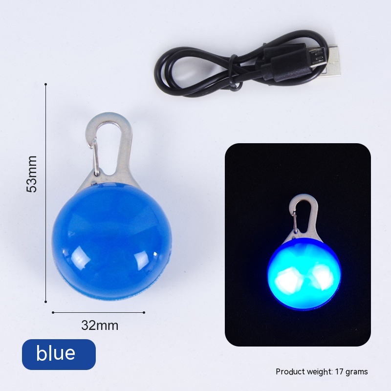 Pet Supplies Rechargeable LED Night Travel Anti-lost Warning Light Pendant