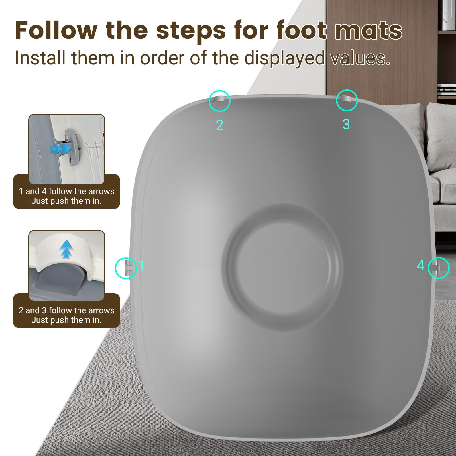 Portable Household Cat Litter Box Silicone Bottom Tray Mat