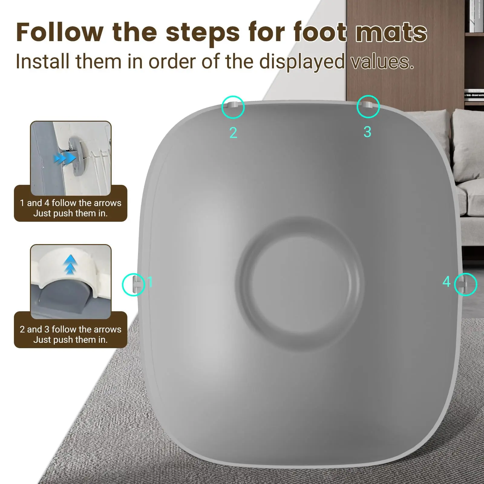 Portable Household Cat Litter Box Silicone Bottom