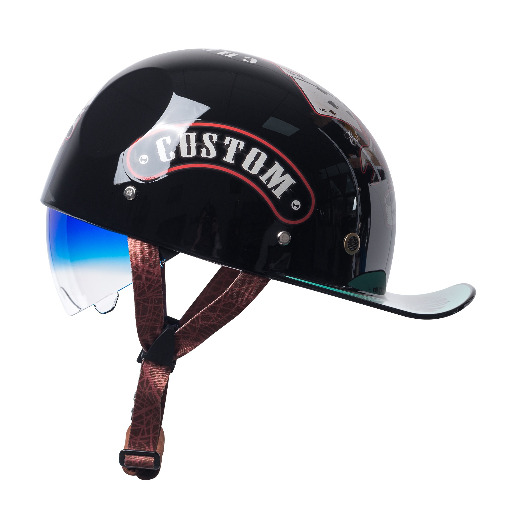 Electric Bicycle Helmet Men’s Retro Half Helmet