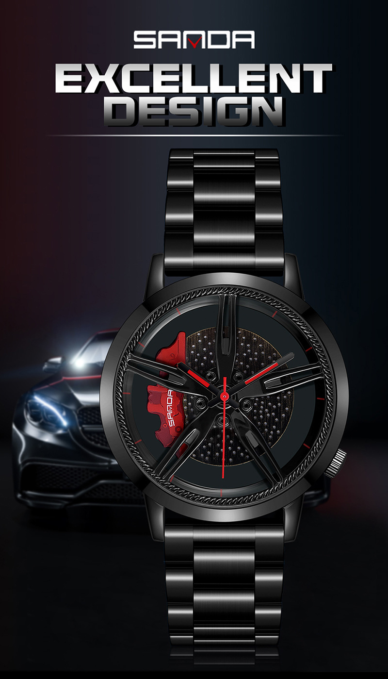 Sanda 1040 Gyro Wheel Watch for Men