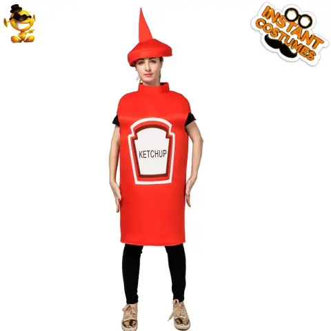 Adult Men and Women Couple Mustard Tomato Sauce Costume