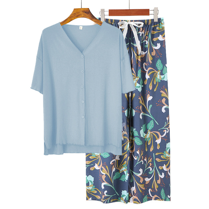 Modal Thin Pajamas Female Cotton Silk Home Clothing