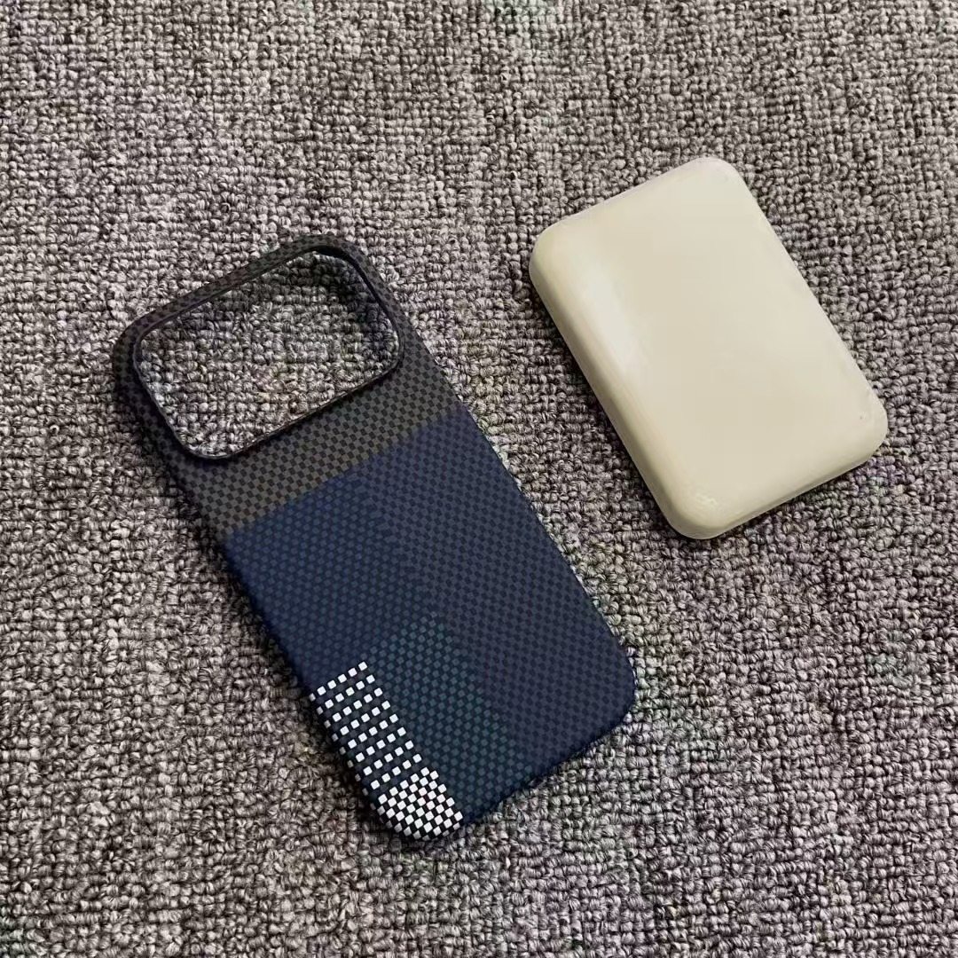 Kevlar Pattern Phone Case Magnetic Carbon Fiber Pattern