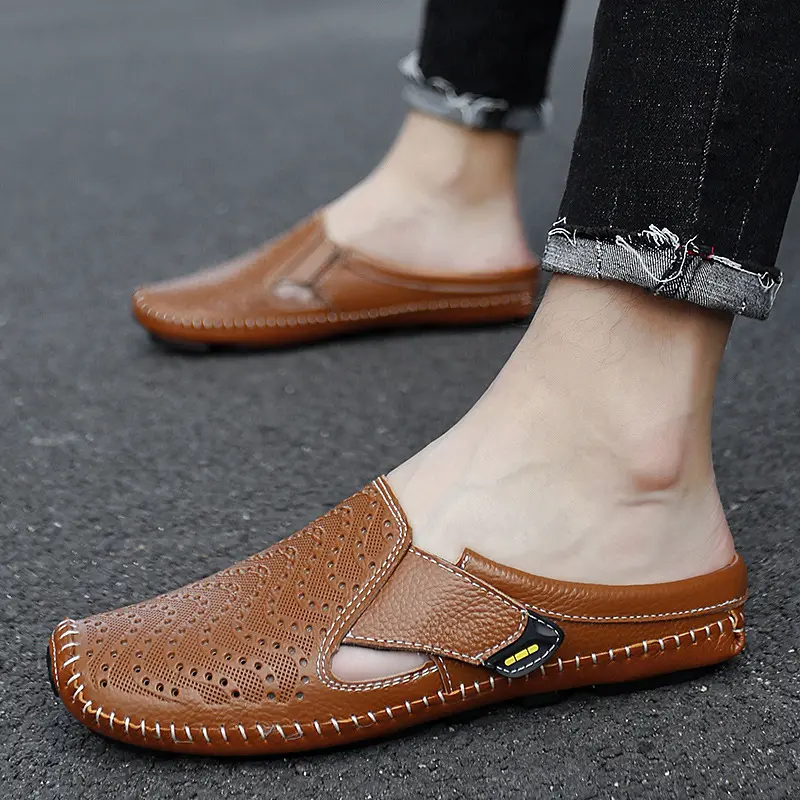 Casual Breathable Leather Sandals Driving Shoes