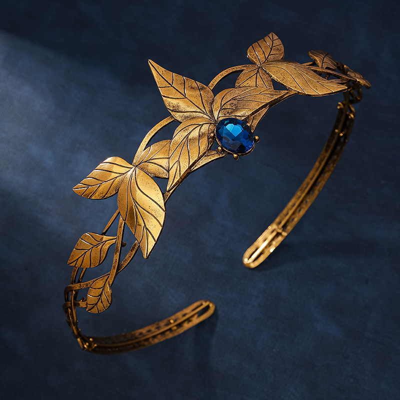 Greek Goddess Forehead Ornament Rhinestone Wedding Headdress Alloy Colorful Crystals