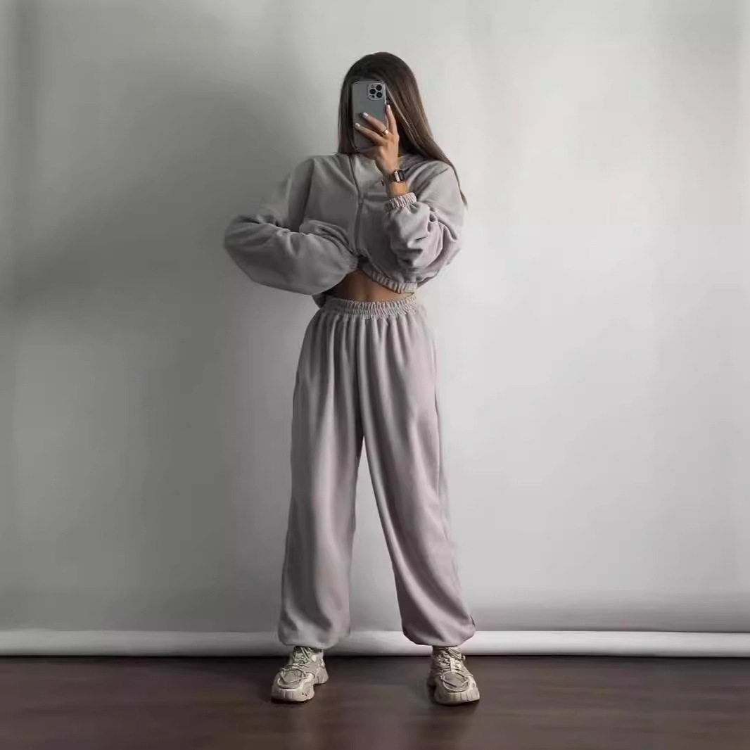 Women's Outdoor Sports And Casual Fitness Suit Gray - Shop at LoveMi