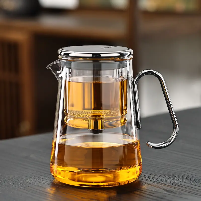 High Temperature Resistant Full Glass Liner Magnetic Tea Set