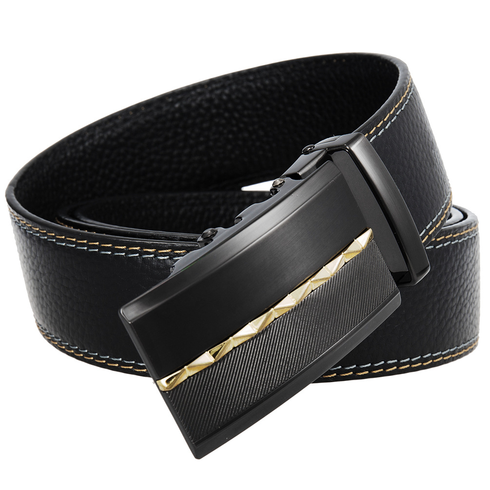 Title 12, New Mens Automatic Buckle Leather Belt