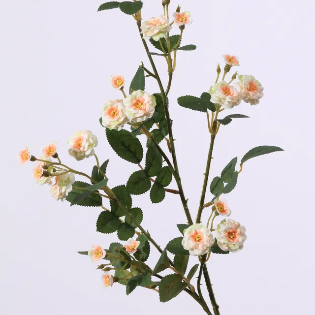 Artificial Flowers European Style Multi Head Small Rose Ornaments Champagne Rose - Shop at LoveMi